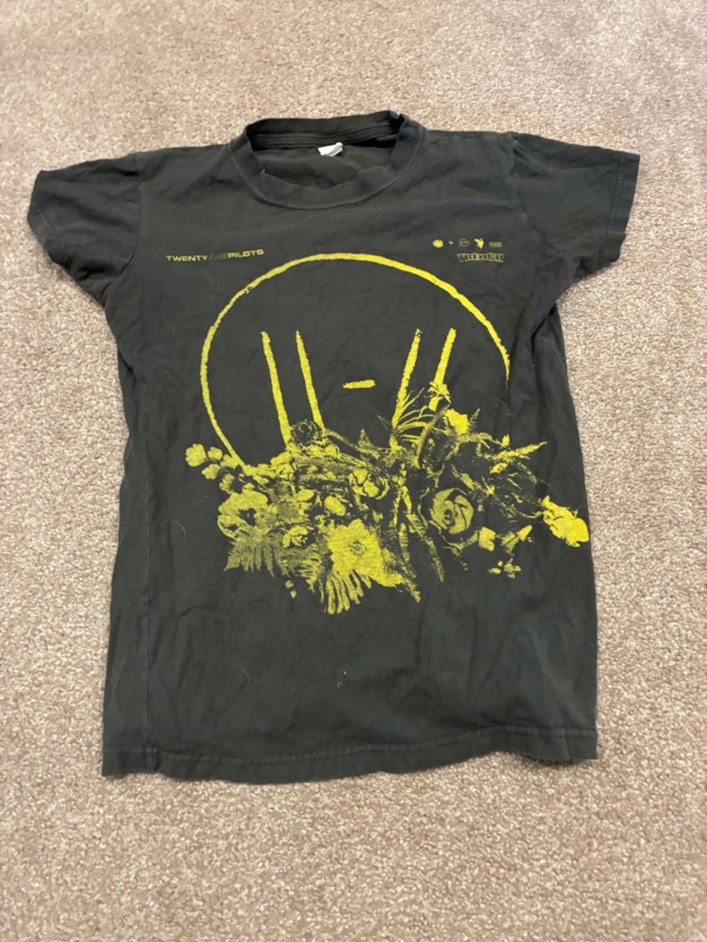 Tultex Gray Tee with Twenty One Pilots Symbol